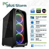 PCPLUS Storm i7-12700F 16GB 1TB NVMe SSD GeForce RTX 4060 Ti DDR6 8GB RGB Windows 11 Home gaming namizni računalnik