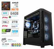 Računalnik PCX Exton R9 9950X3D/64GB/2TB/RTX5090/RGB