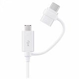 SAMSUNG PODATKOVNI KABEL MICROUSB - TYPE C WHITE