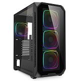 SHARKOON AK5G RGB midiATX okno črno ohišje