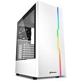 SHARKOON RGB SLIDER midiATX okno gaming belo ohišje