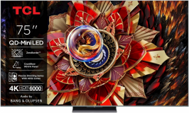 TCL 4K QD-Mini LED HDR PREMIUM 75C71K, Google TV, 144Hz, Ozvočeno z Bang & Olufsen