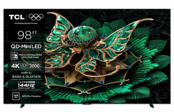 TCL 4K QD-Mini LED HDR PREMIUM 98C71K, Google TV, 144Hz, Ozvočeno z Bang & Olufsen