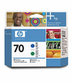 TISKALNA GLAVA HP MODRA IN ZELENA 70, DesignJet Z3100