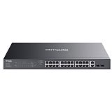 TP-LINK Omada ES228GMP 28-port 26x Gigabit RJ45 24x PoE+ 2x Gigabit SFP Easy managed mrežno stikalo switch