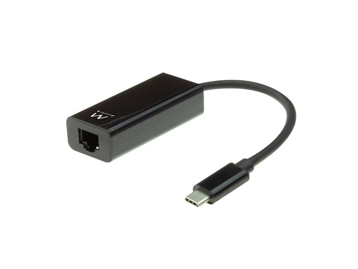 Adapter USB-C v RJ45 Ethernet, črn, Ewent EW9828
