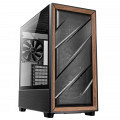 ANTEC Flux midi-ATX okno leseno črno/rjavo gaming ohišje