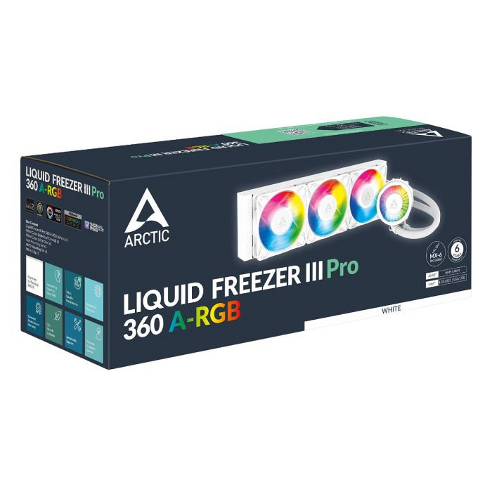 ARCTIC LIQUID FREEZER III PRO 360mm A-RGB vodno hlajenje za INTEL/AMD procesorje (bel)