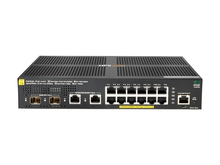 ARUBA 2930F 12G PoE+ 2G/2SFP+ Switch