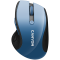 CANYON MW-01, brezžična miška 2,4 GHz s 6 gumbi, optično sledenje - modra LED, DPI 1000/1200/1600, črna sijoča perla, 113x71x39,5 mm, 0,07 kg.