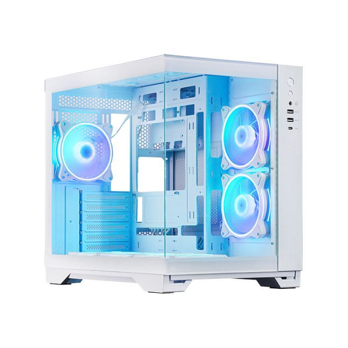 Chieftec VISIO USB3.2 Gen2 ATX A-RGB ohišje, belo