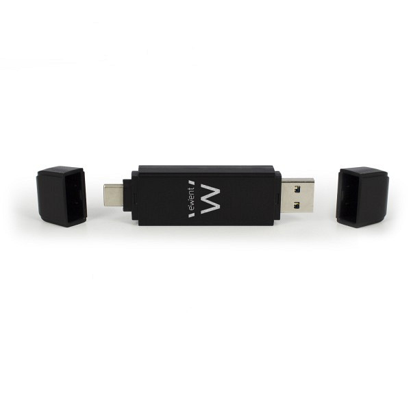 Čitalec kartic USB 3.0, USB-C in USB-A, Ewent EW1075