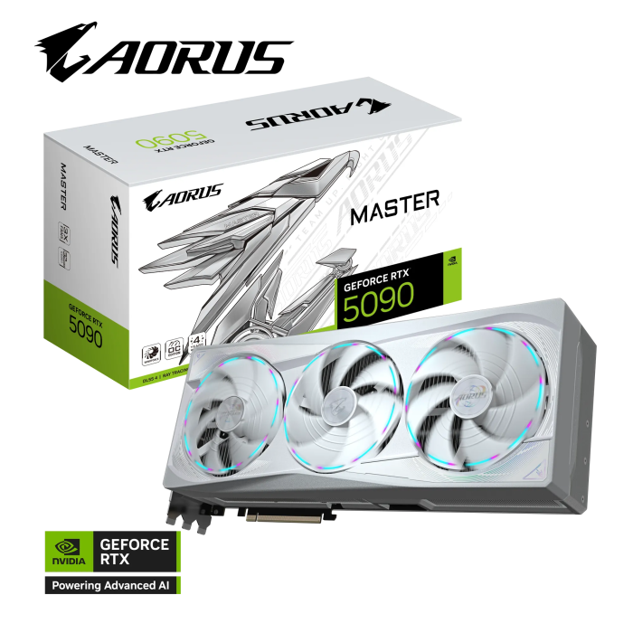 Grafična kartica GIGABYTE AORUS GeForce RTX 5090 MASTER ICE 32G, 32GB GDDR7, PCI-E 5.0