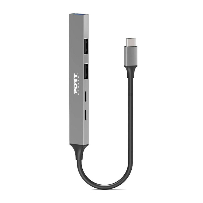 HUB PORT USB 5 PORTS 3A + 1C + PD 100W - for Bt
