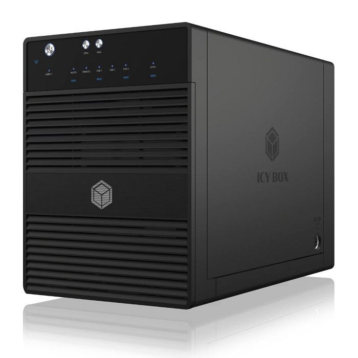 IcyBox IB-3740-C31 USB-C 3.1 zunanje ohišje za 4 3,5