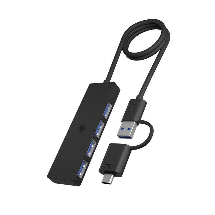 Icybox IB-HUB1424-C3 4-Port Hub s priključkom USB-C in USB-A 3.2 Gen 1