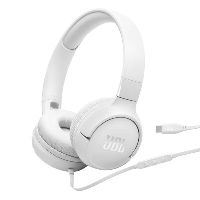 JBL Tune 520 USB-C žične slušalke, bele
