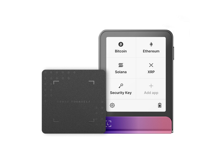 Ledger Flex z Recovery Key, denarnica za Bitcoin in druge kriptovalute, Crimson Magenta