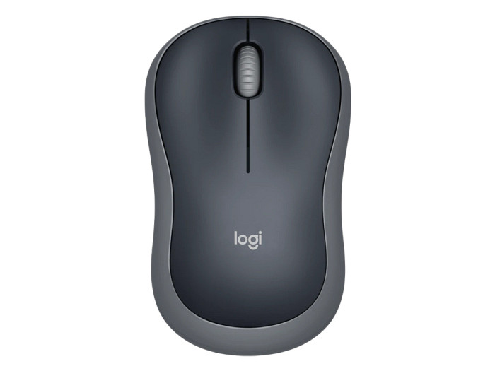 Miška Logitech M185 Wireless, nano, optična, siva