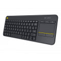 Tipkovnica Logitech K400 PLUS Wireless Touch, Unifying, črna, SLO