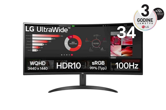 LG monitor 34WR50QK-B
