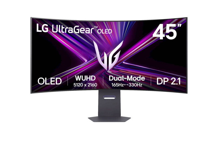 Monitor LG 44,5 OLED 45GX950A-B UltraGear ukrivljen, 5120x2160, 2x HDMI, DP, USB, 165Hz