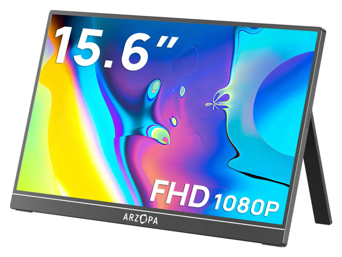 Prenosni monitor 15.6'' (40 cm) FullHD IPS 60Hz, mHDMI, USB-C, zvočniki, ARZOPA A1