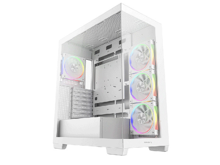 Računalniško ohišje DeepCool CG580 4F WH V2, ATX, Midi-Tower, Kaljeno steklo, belo