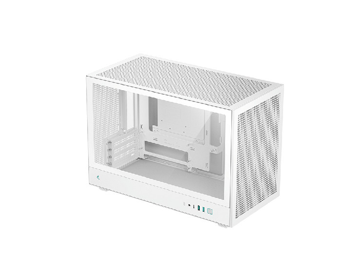 Računalniško ohišje DeepCool CH260, Micro-ATX, kajeno steklo, belo