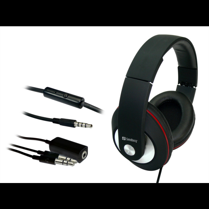 Sandberg Play'n Go Headset Black naglavne slušalke