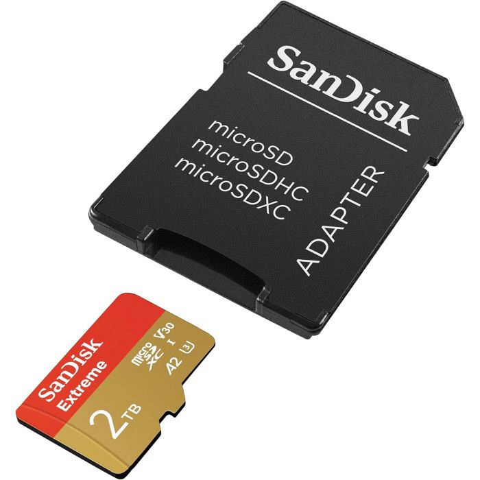 SanDisk 2TB Extreme microSDXC UHS-I spominska kartica z adapterjem