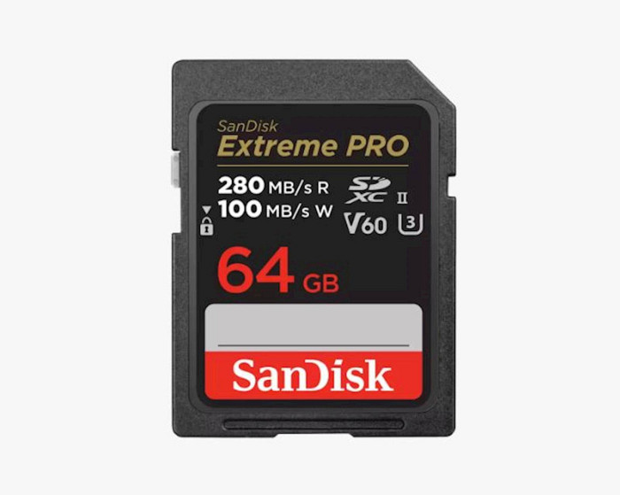 SanDisk 64GB Extreme PRO SDXC UHS-II spominska kartica