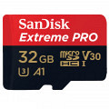 SANDISK Extreme PRO microSDXC Class 10 UHS-I U3 V30 A1 32GB (SDSQXCG-032G-GN6MA) spominska kartica