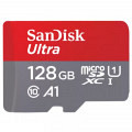 SANDISK Ultra microSDXC 128GB Class 10 UHS-I U1 V10 A1 FHD SD adapter SDSQUAB-128G-GN6MA spominska kartica