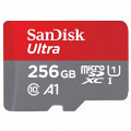 SANDISK Ultra microSDXC 256GB Class 10 UHS-I U1 V10 A1 FHD SD adapter SDSQUAC-256G-GN6MA spominska kartica