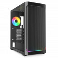 SHARKOON AK4W RGB Strip midiATX okno gaming črno ohišje