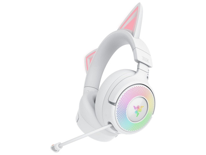 Slušalke Razer Kraken Kitty V3 Pro, bele