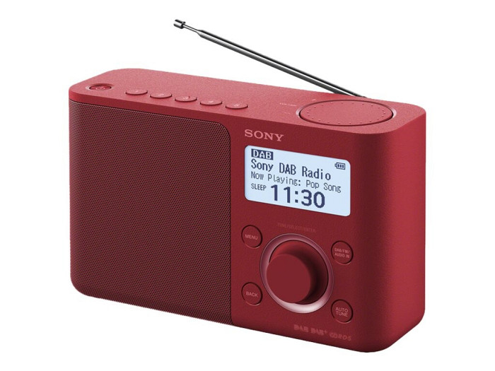 SONY XDRS61DR portable DAB Radio Red