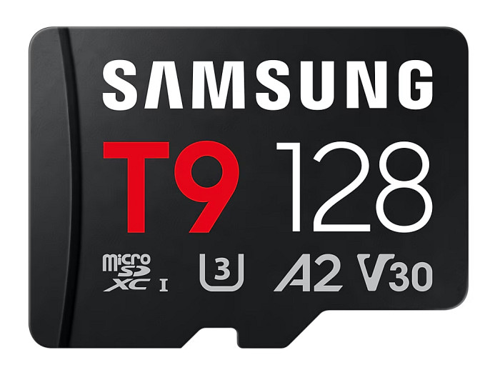 Spominska kartica Samsung T9, micro SDXC, 128GB, U3, V30, A2, UHS-I, 200 MB/s