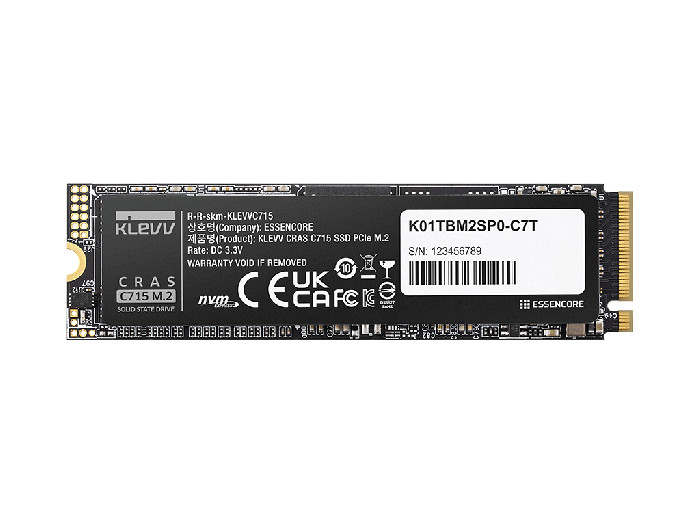 SSD 256GB M.2 80mm PCI-e 3.0 x4 NVMe, 3D TLC, Klevv Cras C715 (K256GM2SP0-C7T)