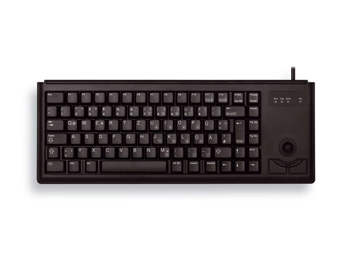 Tipkovnica Cherry G84-4420, trackball, črna, USB, US