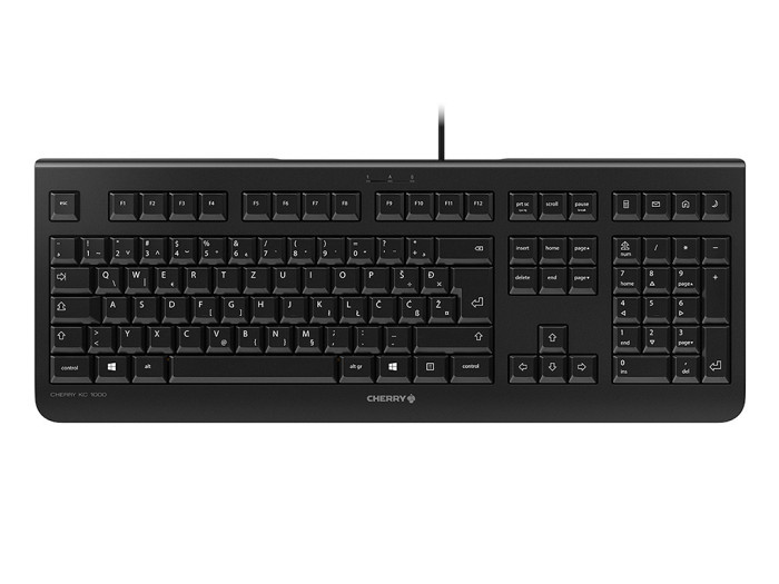 Tipkovnica Cherry KC 1000, črna, USB, SLO