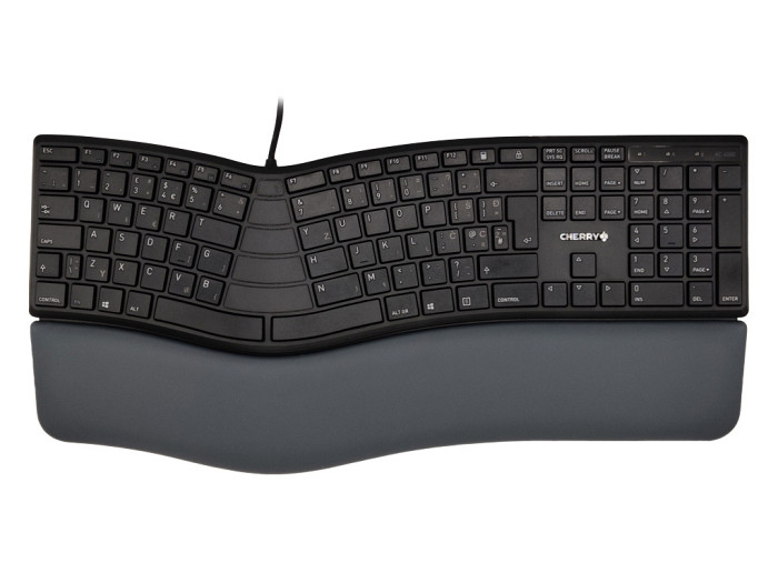 Tipkovnica Cherry KC 4500 ERGO, črna, USB, UK SLO g.