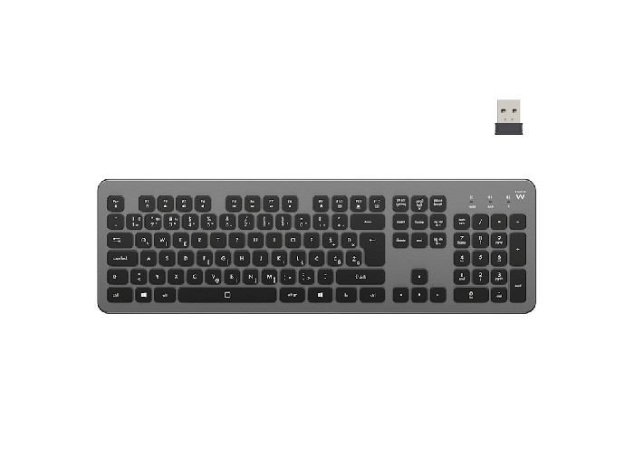 Tipkovnica Ewent EW3298 Wireless, osvetljena, Multimode, SLO