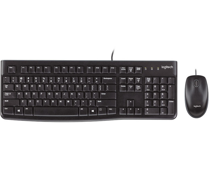 LOGITECH MK120 Corded Combo - BLACK - USB - US INT'L - EER