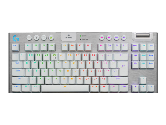 LOGITECH G915 X LIGHTSPEED TKL Wireless Gaming Keyboard - WHITE - US INT'L - 2.4GHZ/BT  - EMEA28i-935 - TACTILE