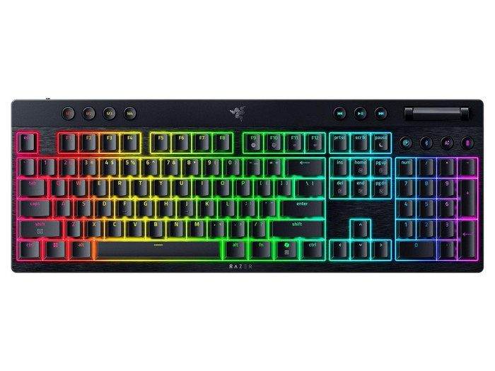 Tipkovnica Razer BlackWidow V4 Low-profile HyperSpeed, Zelena stikala, US SLO g.