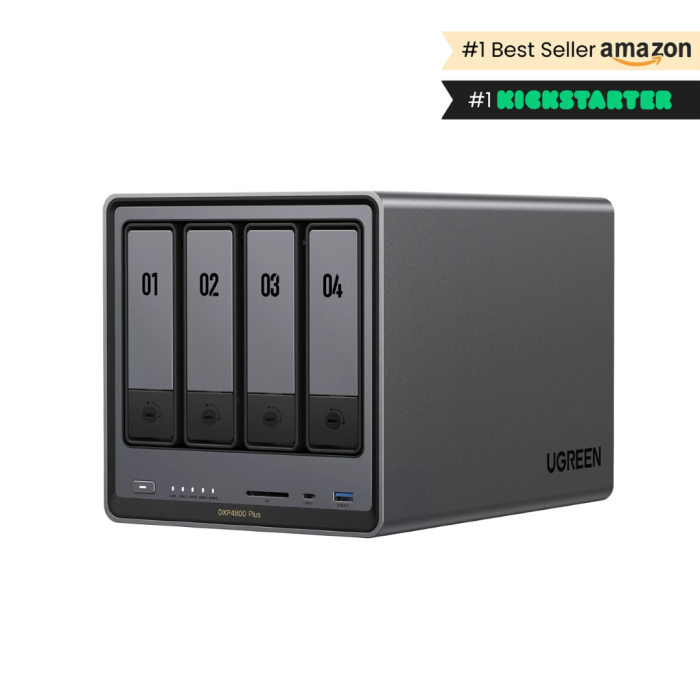 Ugreen NASync DXP4800 Plus za 4+2 diska, Intel 8505, 8GB DDR5, 1x2.5GbE in 1x 10GbE mreža