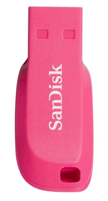 USB DISK SANDISK 16GB CRUZER BLADE ROZA, 2.0, brez pokrovčka