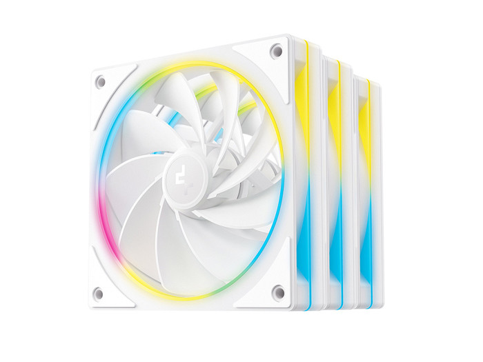 Ventilator za ohišje DeepCool FL12R SE WH 3-IN-1, ARGB, PWM, 120mm, 3 Pack, bel